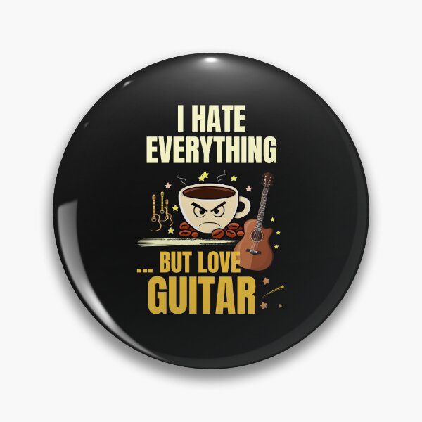 Item preview, I Hate Everything But Love Guitar Funny Coffee Music Design designed and sold by Joyful-Pixel.