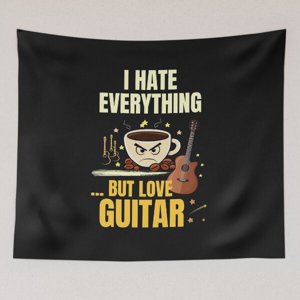 Item preview, I Hate Everything But Love Guitar Funny Coffee Music Design designed and sold by Joyful-Pixel.