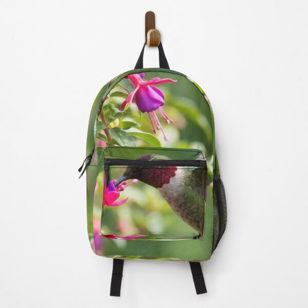 Item preview, Hummingbird in full flight on a flower designed and sold by Malisa345.