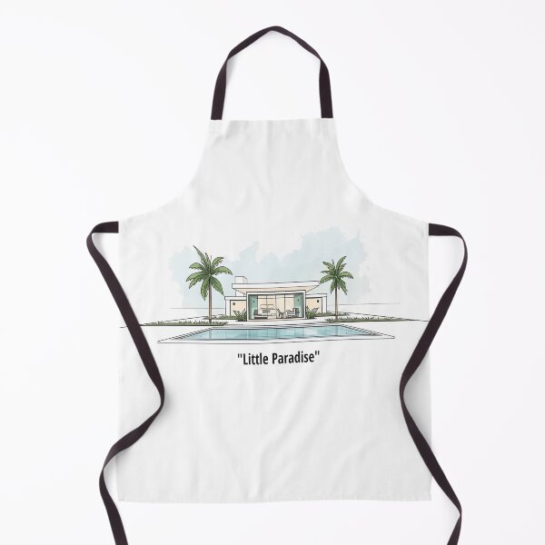 Item preview, Little Paradise - Tropical Modern Villa Watercolor designed and sold by Modern Nest Art.