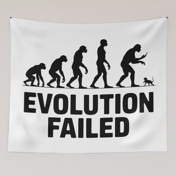 Item preview, EVOLUTION FAILED – Dark Humor Sci-Fi Design designed and sold by Thompika.