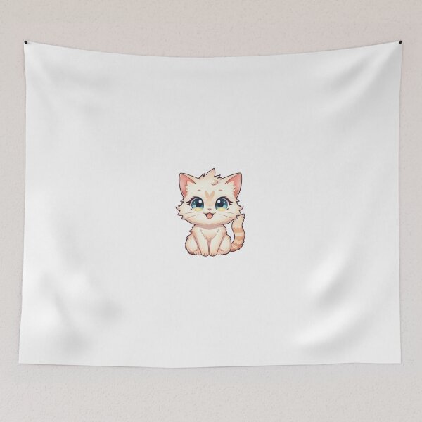 Item preview, Kawaii Blue Eyes Kitty Sticker | Cute Fluffy Cat Design designed and sold by AnimalBloomLab.
