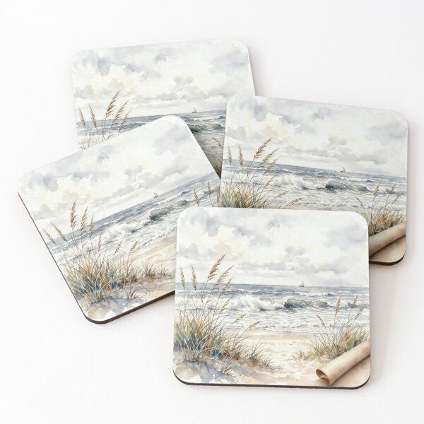 Item preview, Ocean Seascape in Watercolor with Curled Page designed and sold by Maria Dryfhout.