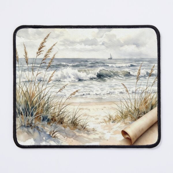 Item preview, Ocean Seascape in Watercolor with Curled Page designed and sold by Maria Dryfhout.
