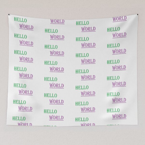Item preview, Hello world with text design art designed and sold by BottleShip2003.