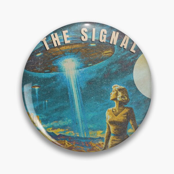 Item preview, The Signal – Retro Sci-Fi Alien Transmission Poster | Vintage UFO Art designed and sold by THE VESSEL ARCHIVE.