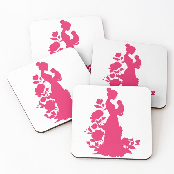 Item preview, Pink Motherhood Silhouette Floral Mother's Day Tribute designed and sold by BigStar-Cart.