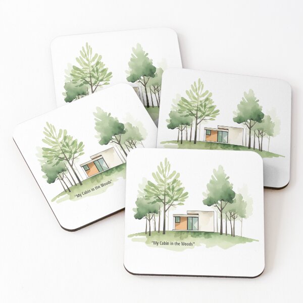 Item preview, Modern Cube Cabin - My Cabin Woods designed and sold by Modern Nest Art.