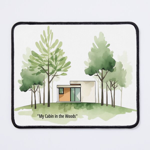 Item preview, Modern Cube Cabin - My Cabin Woods designed and sold by Modern Nest Art.