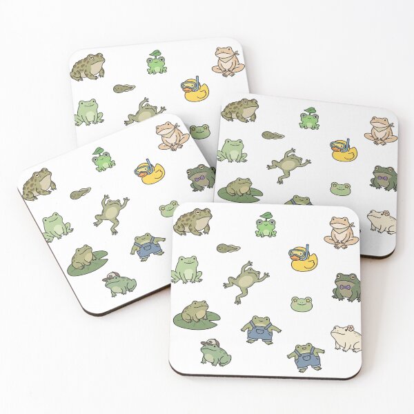 Item preview, Kawaii Frog Aesthetic Set of Sticker Pack Sheet designed and sold by Sticker Tonic.
