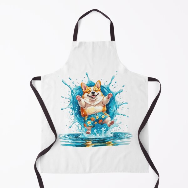 Item preview, Happy Corgi Summer Splash Pool Party designed and sold by AQUILAKREO.