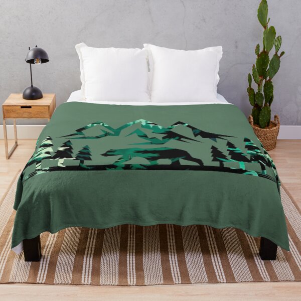 Item preview, Bear Mountain Silhouette Green Forest Design designed and sold by Vileprint.