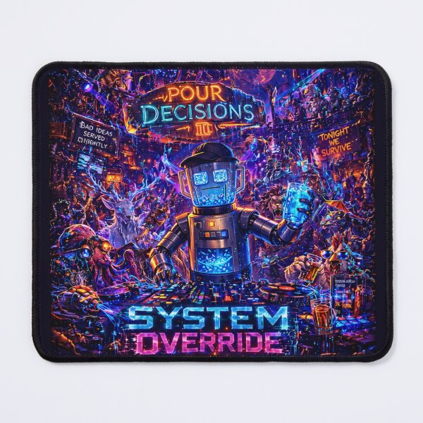 Item preview, System Override — Pour Decisions Cyberpunk Bar Art designed and sold by A Sinister Sly.