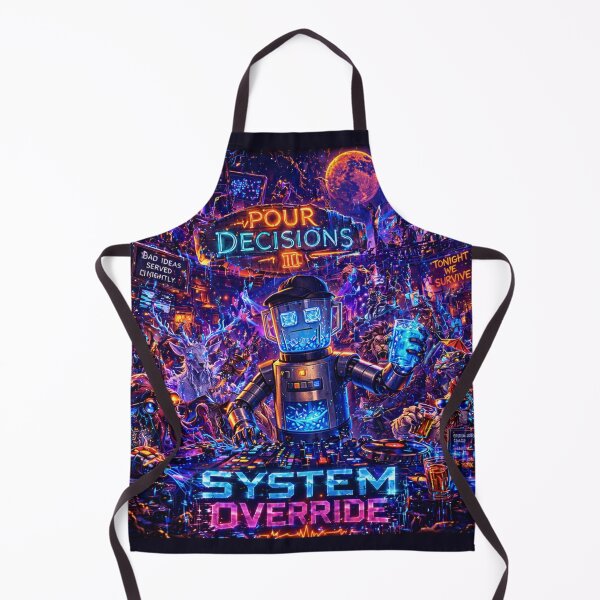 Item preview, System Override — Pour Decisions Cyberpunk Bar Art designed and sold by A Sinister Sly.