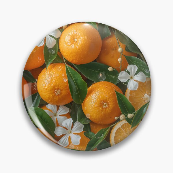 Item preview, Fresh oranges with leaves and flowers background designed and sold by TanyaLovus.