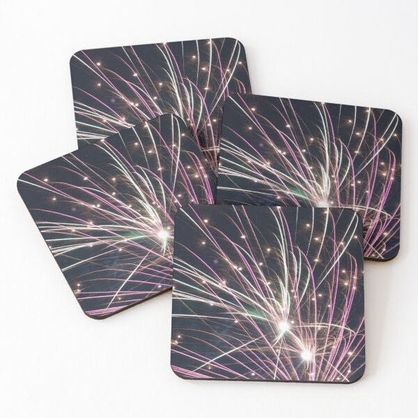Item preview, Purple and Pink Fireworks Abstract Night Sky designed and sold by Kainicram.
