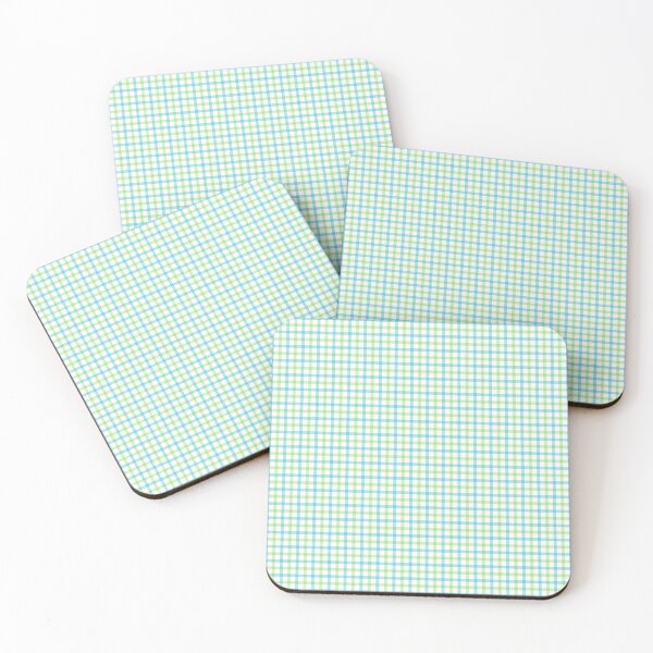 Item preview, Blizzard blue & tea green mini plaid designed and sold by Mint + Midnight.