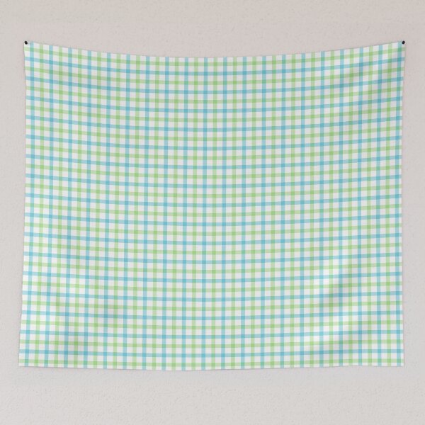 Item preview, Blizzard blue & tea green mini plaid designed and sold by Mint + Midnight.