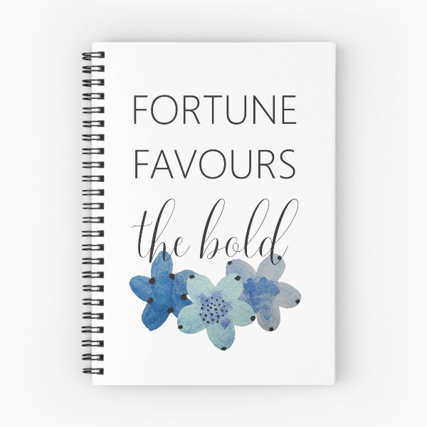 Item preview, Fortune Favours the Bold (Blue Floral Design) designed and sold by ReadyToHeal.