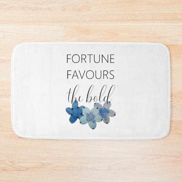 Item preview, Fortune Favours the Bold (Blue Floral Design) designed and sold by ReadyToHeal.