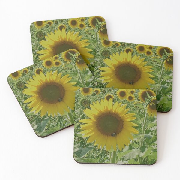 Item preview, Sunflower with Bee in Field  designed and sold by CakenCoffeeCafe.
