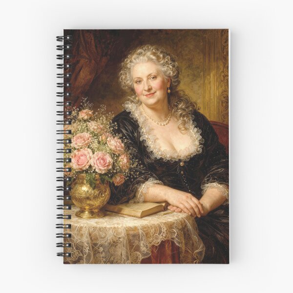 Item preview, Elegant Woman with Pink Roses designed and sold by Maria Dryfhout.