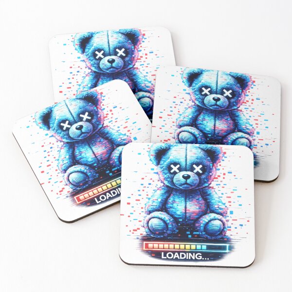 Item preview, Cyberpunk Glitch Teddy Bear – Loading Screen Aesthetic Shirt designed and sold by UnglaublichGut.