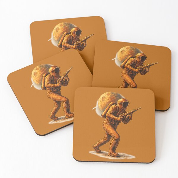 Item preview, Retro Astronaut Blaster Action – Space Warrior Charlie designed and sold by BB Design Garage.