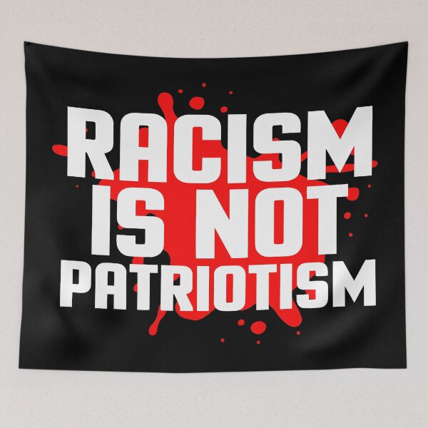 Item preview, Racism Is Not Patriotism Equality Quote for Anti Racism Social Justice designed and sold by NuralsArt.