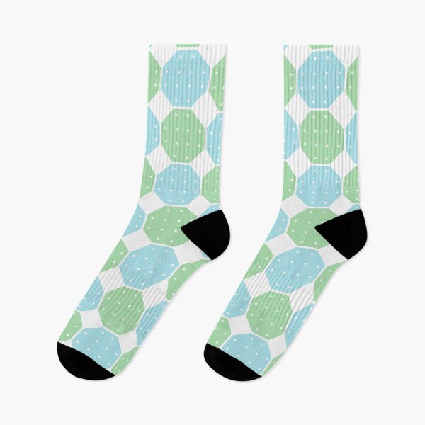 Item preview, Blue, green & white geometric seamless pattern designed and sold by Mint + Midnight.