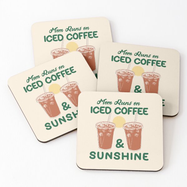 Item preview, Mom runs on iced coffee and sunshine/working mom/ busy Mom  designed and sold by Abibless1998.