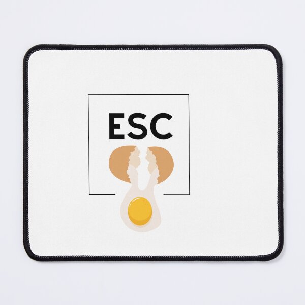 Item preview, Minimalist ESC Button and Broken Egg Funny Tech Pun designed and sold by Atlasoloji.