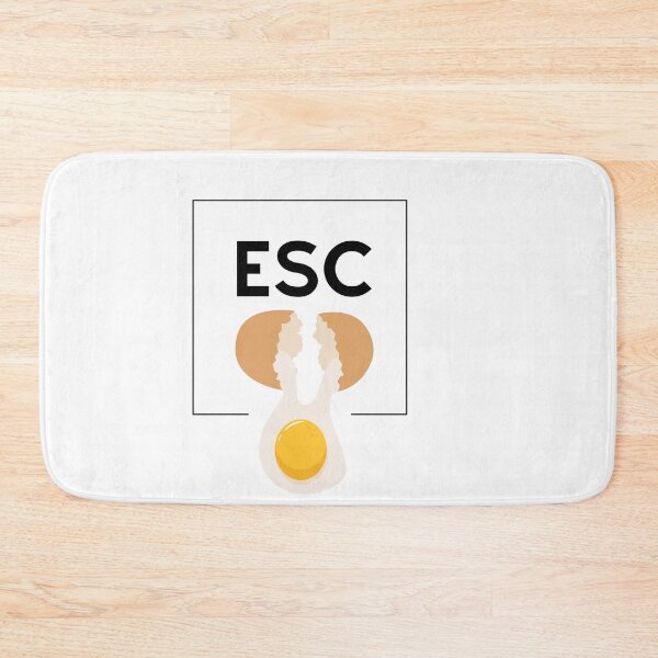 Item preview, Minimalist ESC Button and Broken Egg Funny Tech Pun designed and sold by Atlasoloji.