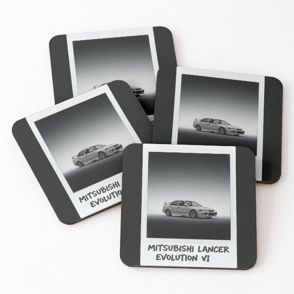 Item preview, Mitsubishi Lancer Evolution VI Rally Legend Retro Polaroid Style Art designed and sold by Motorline44.