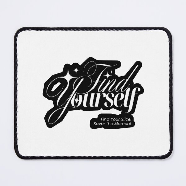 Item preview, Find Yourself Aesthetic Typography Design | Motivational Quote Minimal Black White Sticker designed and sold by PixelVibe Art.