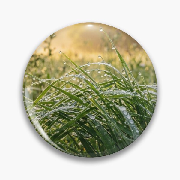 Item preview, Morning dew on the grass – realistic nature macro at sunrise designed and sold by Malisa345.