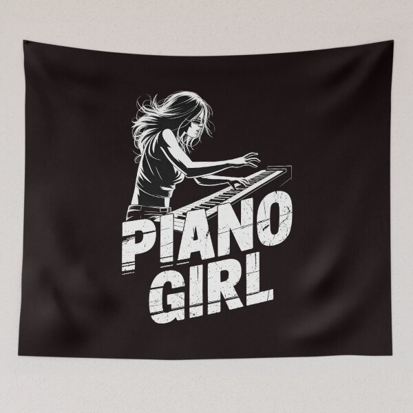Artikelvorschau, Keyboard Piano Girl – Klaviermusik-Künstlerin Design entworfen und verkauft von Redgiant87x.