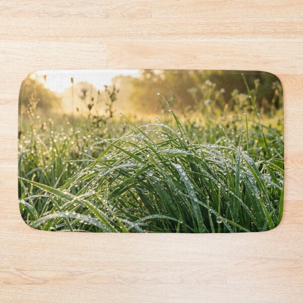 Item preview, Morning dew on the grass – realistic nature macro at sunrise designed and sold by Malisa345.