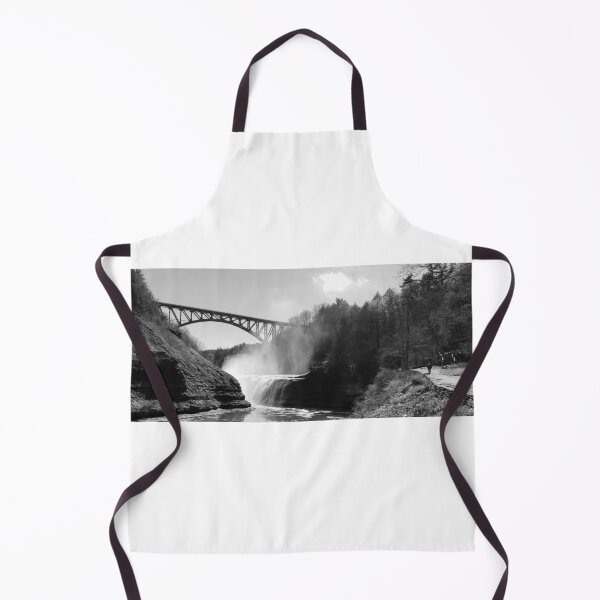 Item preview, Black & White Misty Waterfall by Bridge designed and sold by CakenCoffeeCafe.