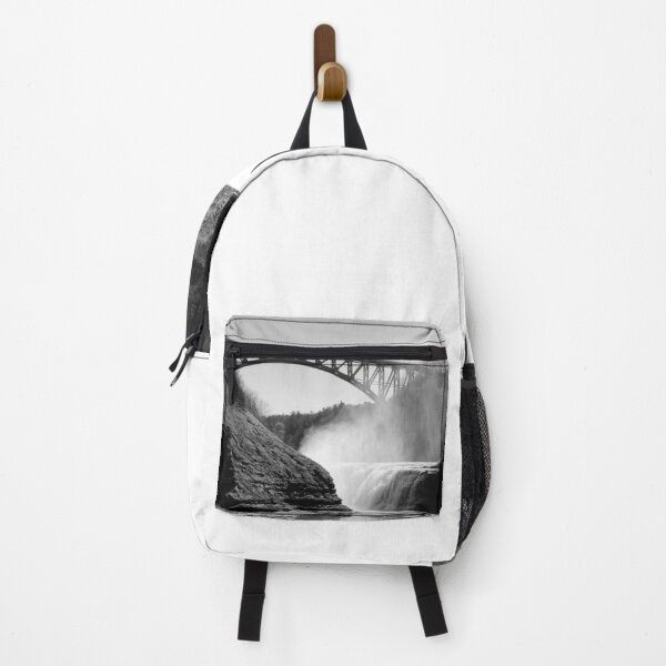 Item preview, Black & White Misty Waterfall by Bridge designed and sold by CakenCoffeeCafe.