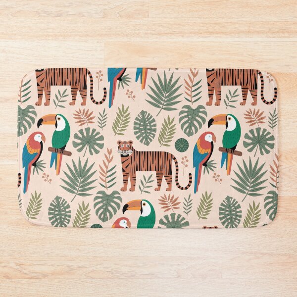 Item preview, Trendy Tropical Jungle Animals Seamless Pattern designed and sold by WikaKowalczyk.
