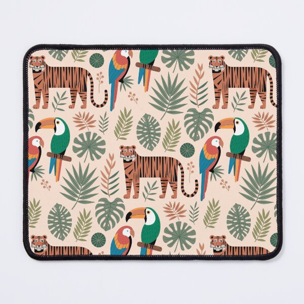 Item preview, Trendy Tropical Jungle Animals Seamless Pattern designed and sold by WikaKowalczyk.