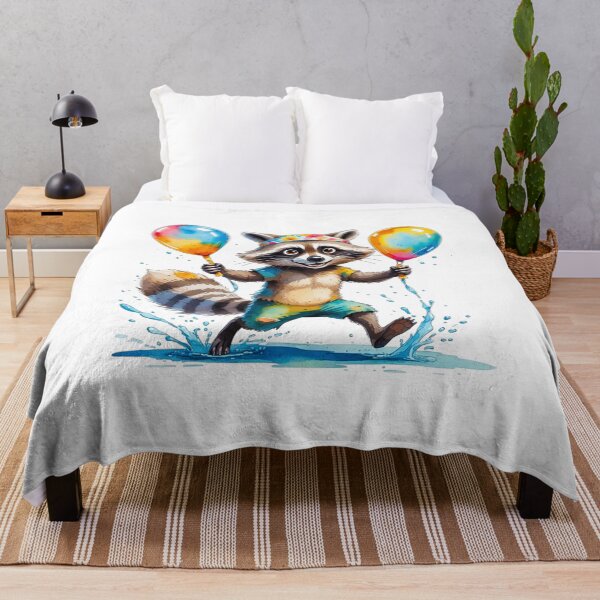 Item preview, Happy Party Raccoon Summer Splash Birthday designed and sold by AQUILAKREO.