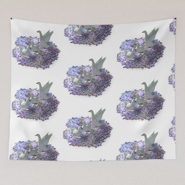 Item preview, Ducks on Hydrangeas designed and sold by Crazyaniknowit.