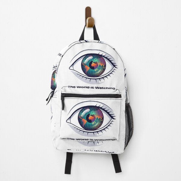Item preview, world is watching, eyes on the world, global unity, stay vigilant, awareness campaign designed and sold by TrueArtVibes.