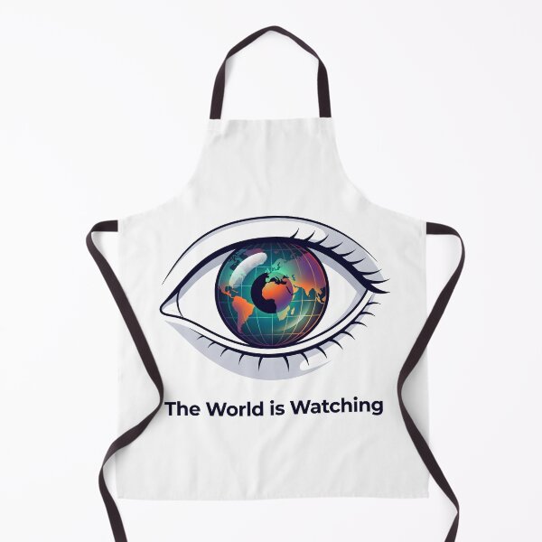 Item preview, world is watching, eyes on the world, global unity, stay vigilant, awareness campaign designed and sold by TrueArtVibes.