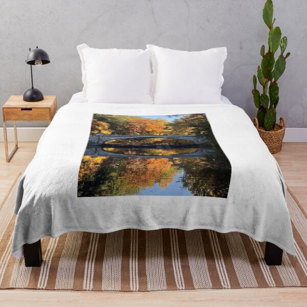 Item preview, Bridge to Vanderbilt Estate with Autumn Leaves designed and sold by CakenCoffeeCafe.