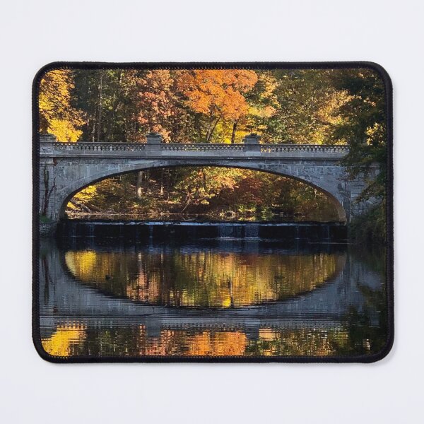 Item preview, Bridge to Vanderbilt Estate with Autumn Leaves designed and sold by CakenCoffeeCafe.