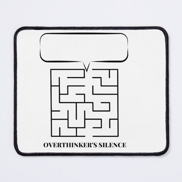 Item preview, Minimalist Maze and Empty Speech Bubble Overthinker's Silence Art designed and sold by Atlasoloji.