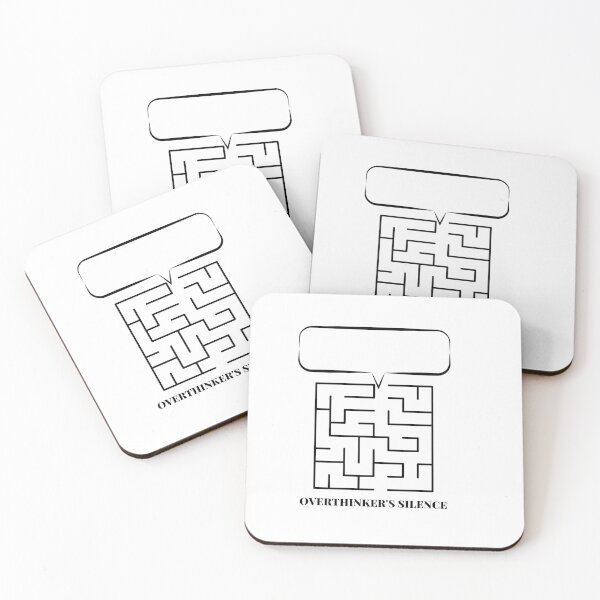 Item preview, Minimalist Maze and Empty Speech Bubble Overthinker's Silence Art designed and sold by Atlasoloji.